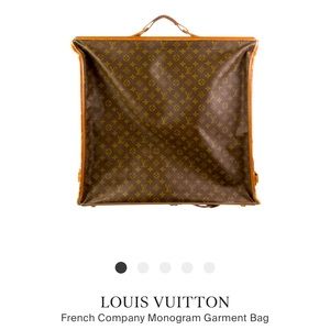 LV French company Monogram garment bag.